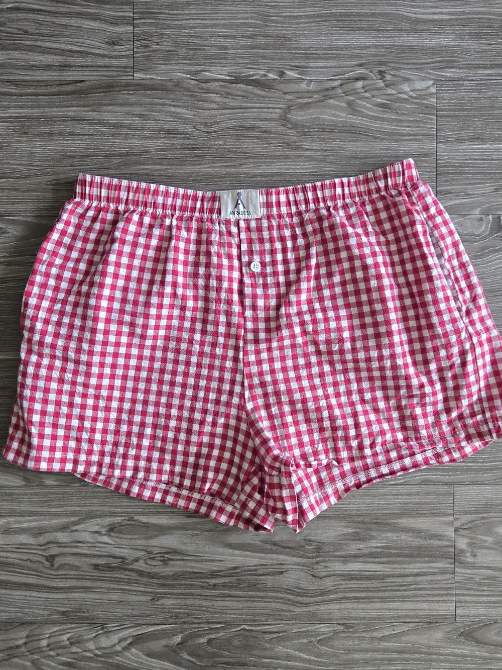 ANRABESS Gingham Boxer Shorts for Women